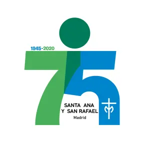 Logotipo 75 aniversario - Colegio Santa Ana y San Rafael